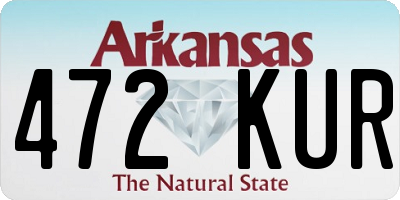 AR license plate 472KUR