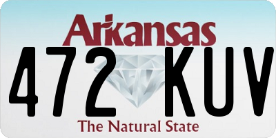AR license plate 472KUV