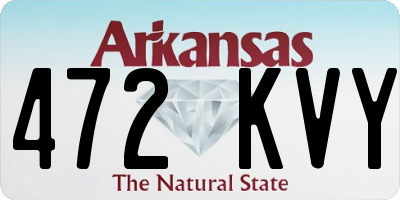 AR license plate 472KVY