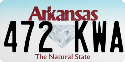 AR license plate 472KWA