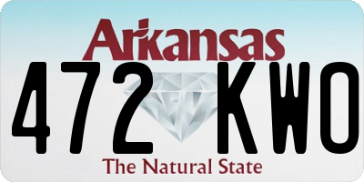 AR license plate 472KWO