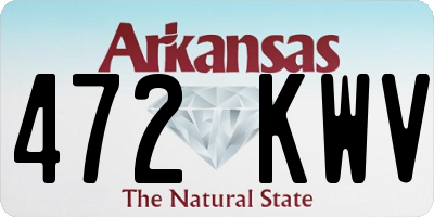 AR license plate 472KWV