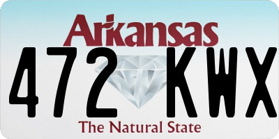 AR license plate 472KWX