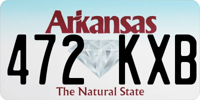 AR license plate 472KXB