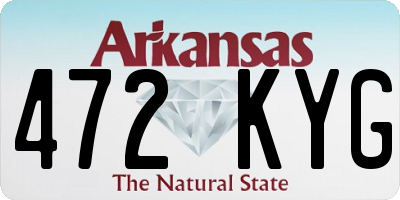 AR license plate 472KYG