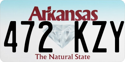 AR license plate 472KZY