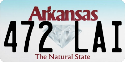 AR license plate 472LAI