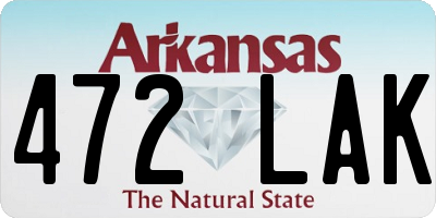 AR license plate 472LAK