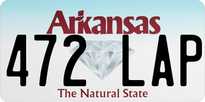 AR license plate 472LAP