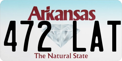 AR license plate 472LAT