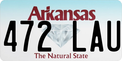 AR license plate 472LAU