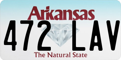 AR license plate 472LAV