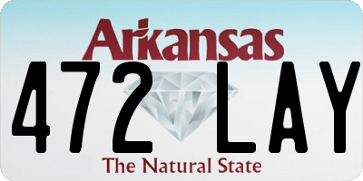 AR license plate 472LAY
