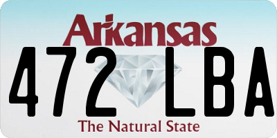 AR license plate 472LBA