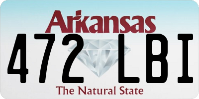 AR license plate 472LBI