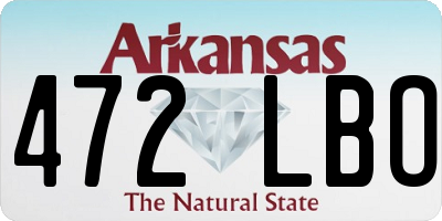 AR license plate 472LBO