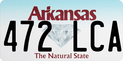 AR license plate 472LCA