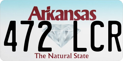 AR license plate 472LCR