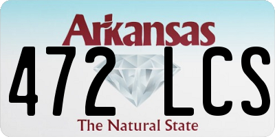 AR license plate 472LCS