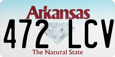 AR license plate 472LCV