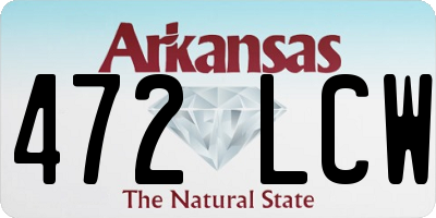 AR license plate 472LCW