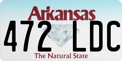 AR license plate 472LDC