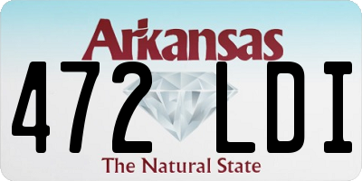 AR license plate 472LDI