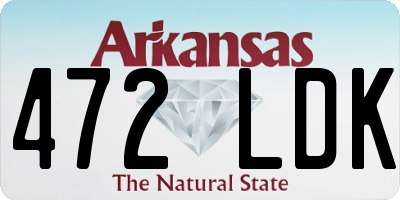AR license plate 472LDK