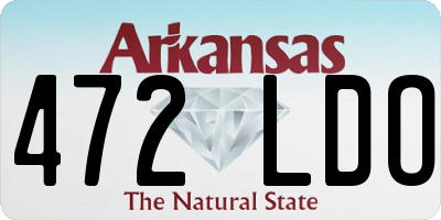 AR license plate 472LDO