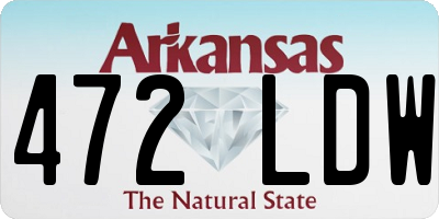 AR license plate 472LDW