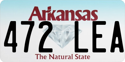 AR license plate 472LEA