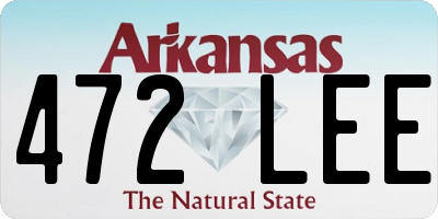 AR license plate 472LEE