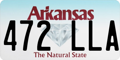 AR license plate 472LLA