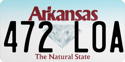 AR license plate 472LOA