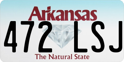 AR license plate 472LSJ