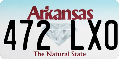 AR license plate 472LXO