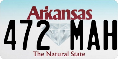 AR license plate 472MAH