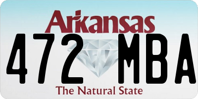 AR license plate 472MBA