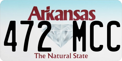 AR license plate 472MCC