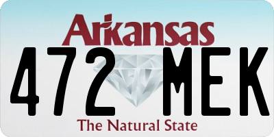 AR license plate 472MEK