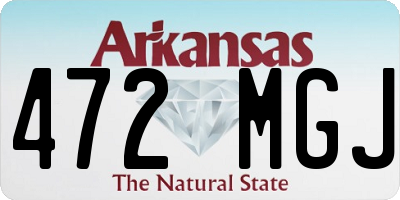 AR license plate 472MGJ