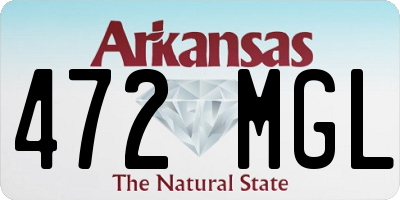 AR license plate 472MGL