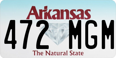 AR license plate 472MGM