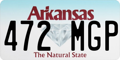 AR license plate 472MGP
