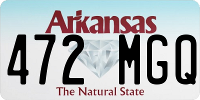 AR license plate 472MGQ
