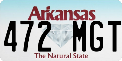 AR license plate 472MGT
