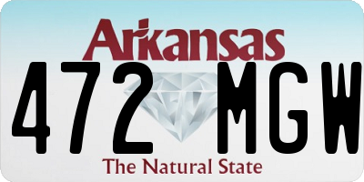 AR license plate 472MGW