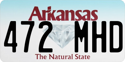 AR license plate 472MHD