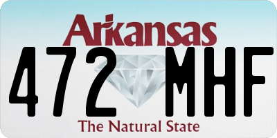 AR license plate 472MHF
