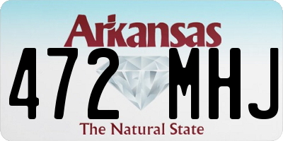 AR license plate 472MHJ